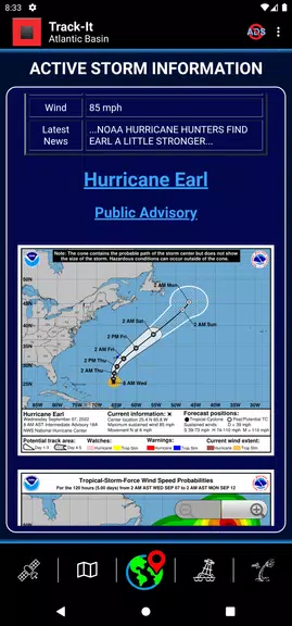 Track-It Hurricane Tracker 스크린샷 1