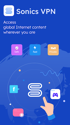 Sonics VPN - Fast VPN proxy ภาพหน้าจอ 0