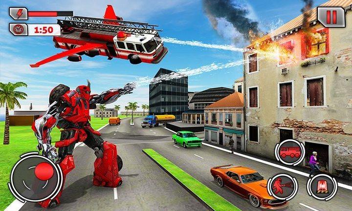 Fire Truck Games: Robot Games Captura de tela 0