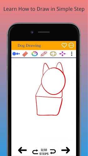 How to Draw Dog Step by Step ဖန်သားပြင်ဓာတ်ပုံ 0