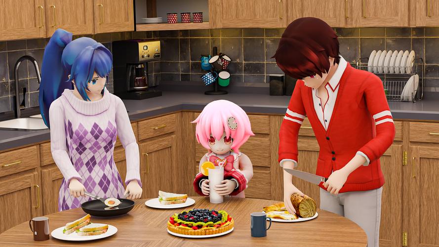 Anime Father Family Simulator Tangkapan skrin 1