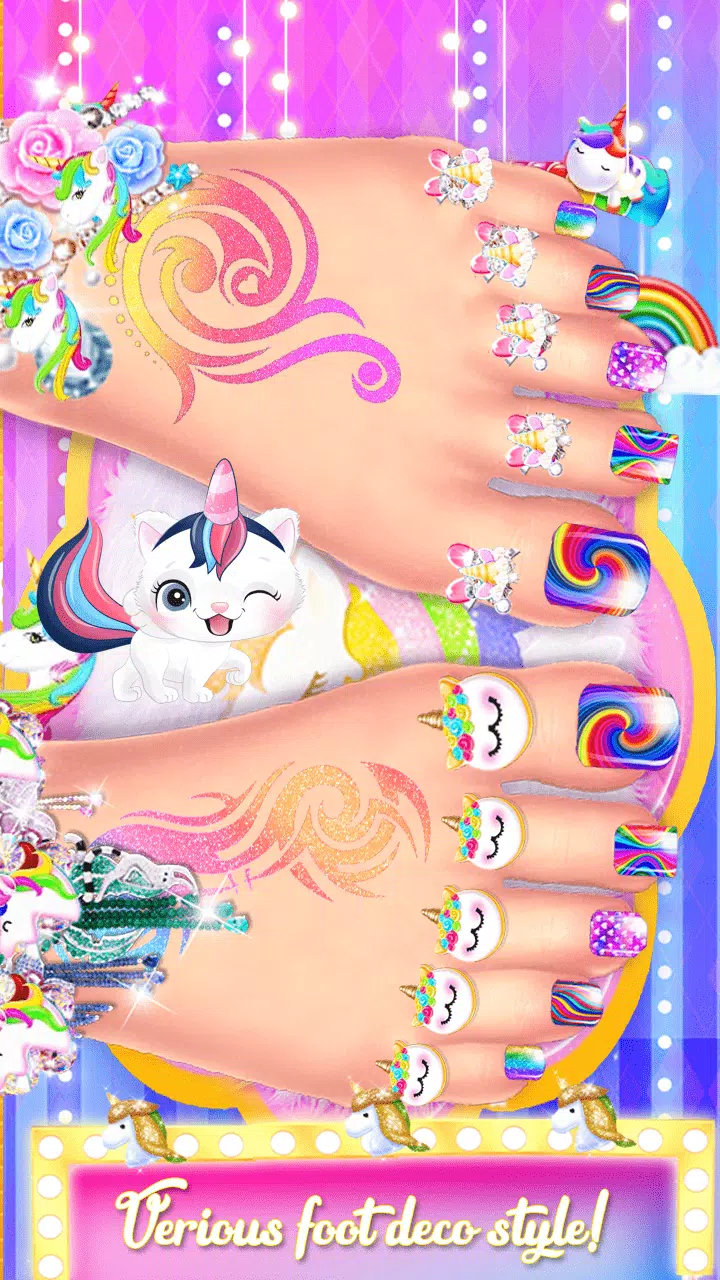 Schermata Unicorn Acrylic Nails Makeover 2