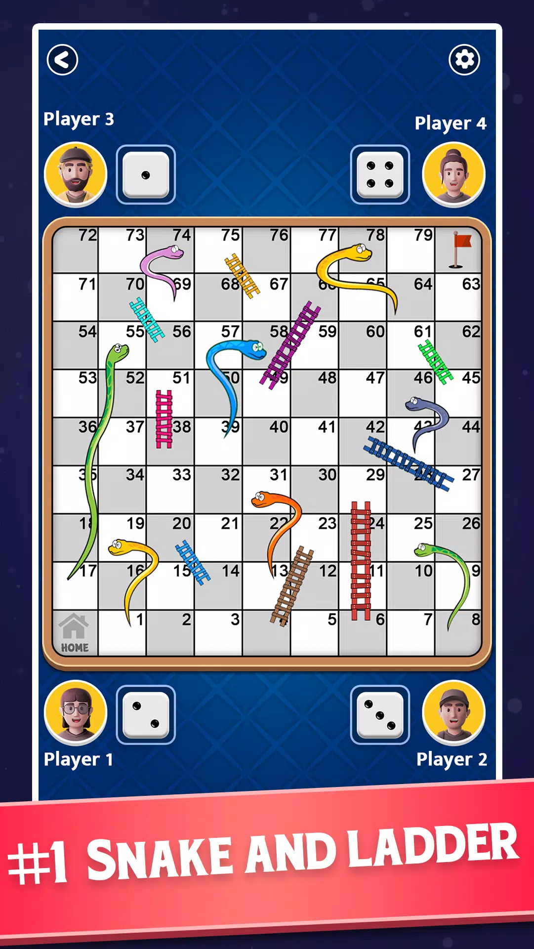 Snakes and Ladders - Ludo Game स्क्रीनशॉट 1